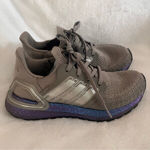 Adidas Ultra Boost Youth Sz 4 Dove Grey Boost Blue Violet NASA